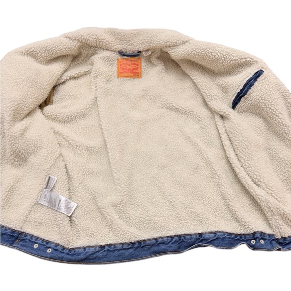 Levi's 3XL  Blue Denim Jacket with Sherpa Collar - Picture 6 of 11